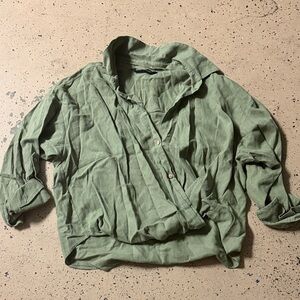 Zara Women's Olive Green Shirt Jacket